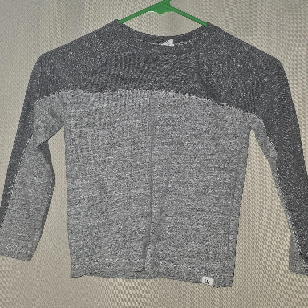 Baby GAP Charcoal and Light Gray Long Sleeve Tee